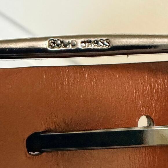 Fossil Black polished Leather Belt with Gunmetal solid brass Buckle | size 40 - Picture 8 of 8